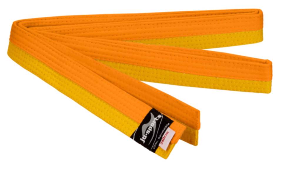 Ju Sports Budogürtel gelb/orange (halb/halb)