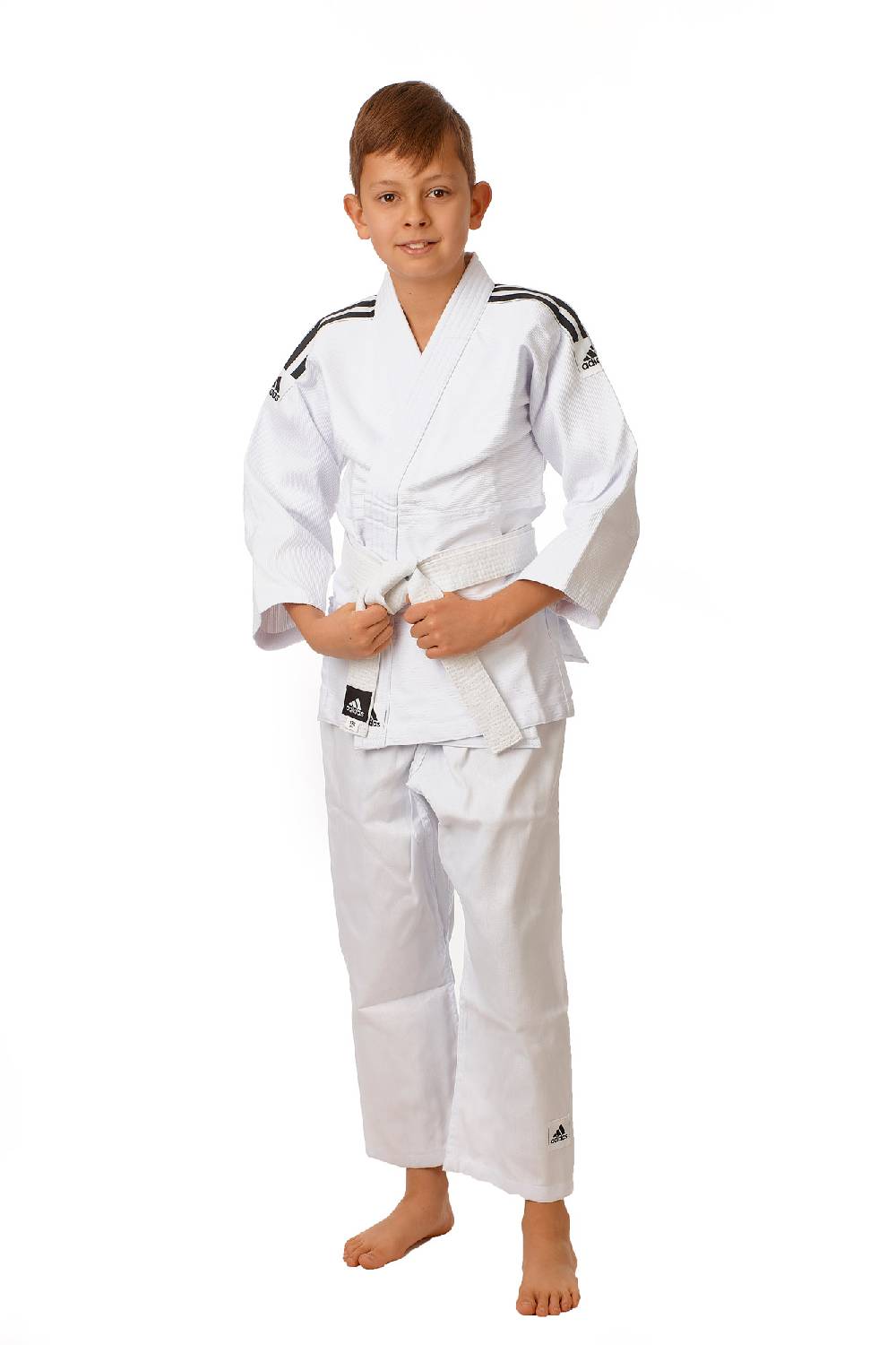 Ju Sports adidas Judo-Anzug Club weiß/schwarze Streifen, J350 Angebote