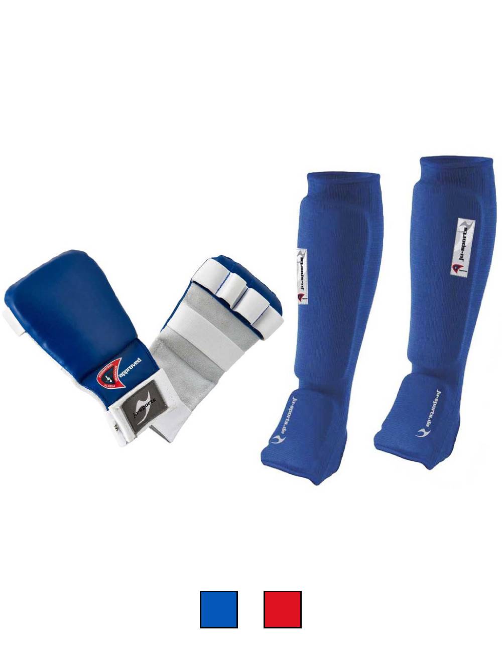 Ju Sports Ju-Jutsu Schützer-Set blau, Hand- und Fußschutz