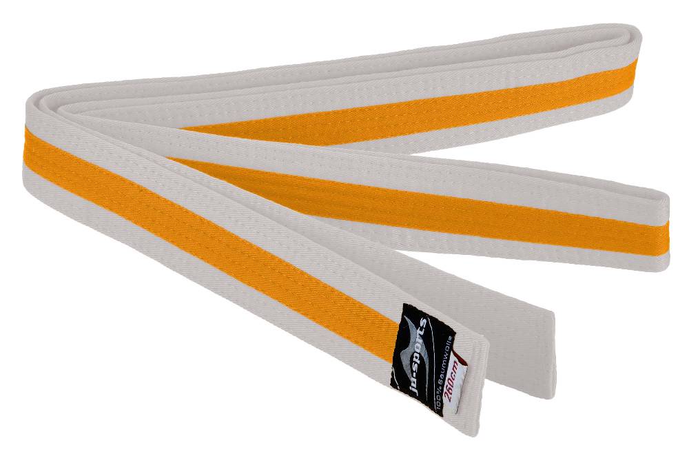 Ju Sports Budogürtel weiß/gelb/weiß