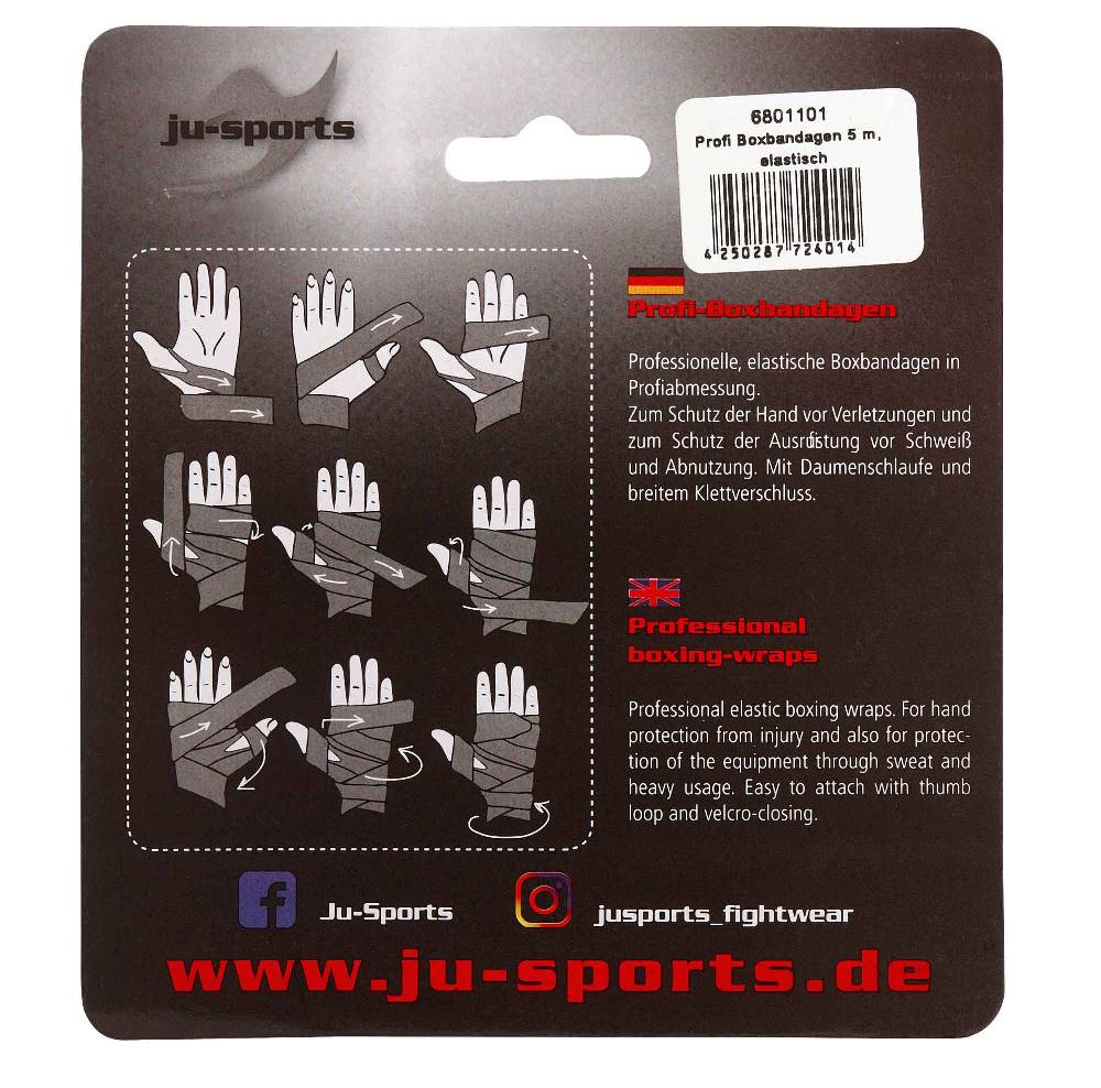 Ju Sports Profi Boxbandagen 5 m elastisch JETZT KAUFEN