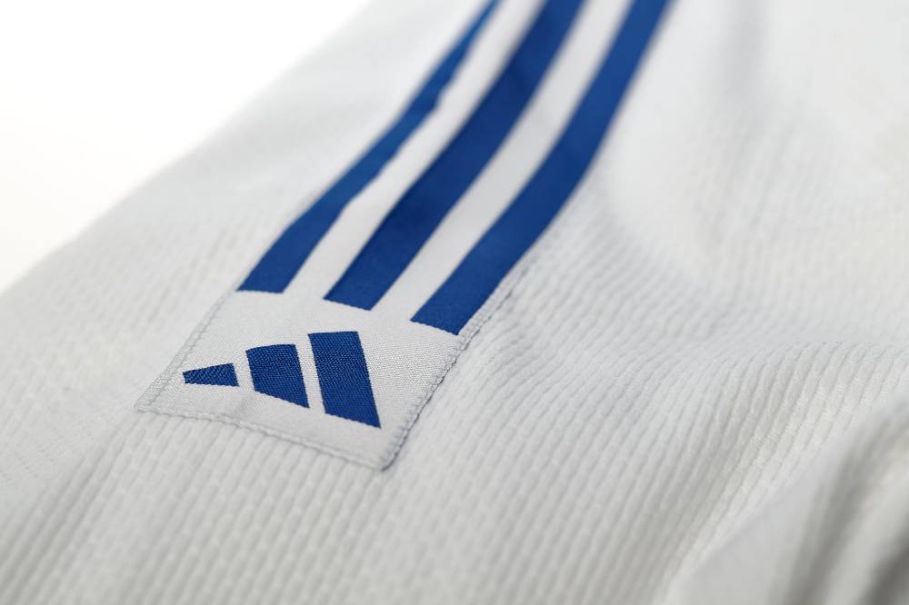 Ju Sports adidas Judo-Anzug Club weiß/blaue Streifen, J350 Super Rabatt