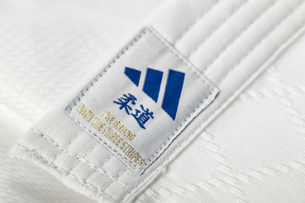 Ju Sports adidas Judo-Anzug Club weiß/blaue Streifen, J350 Super Rabatt