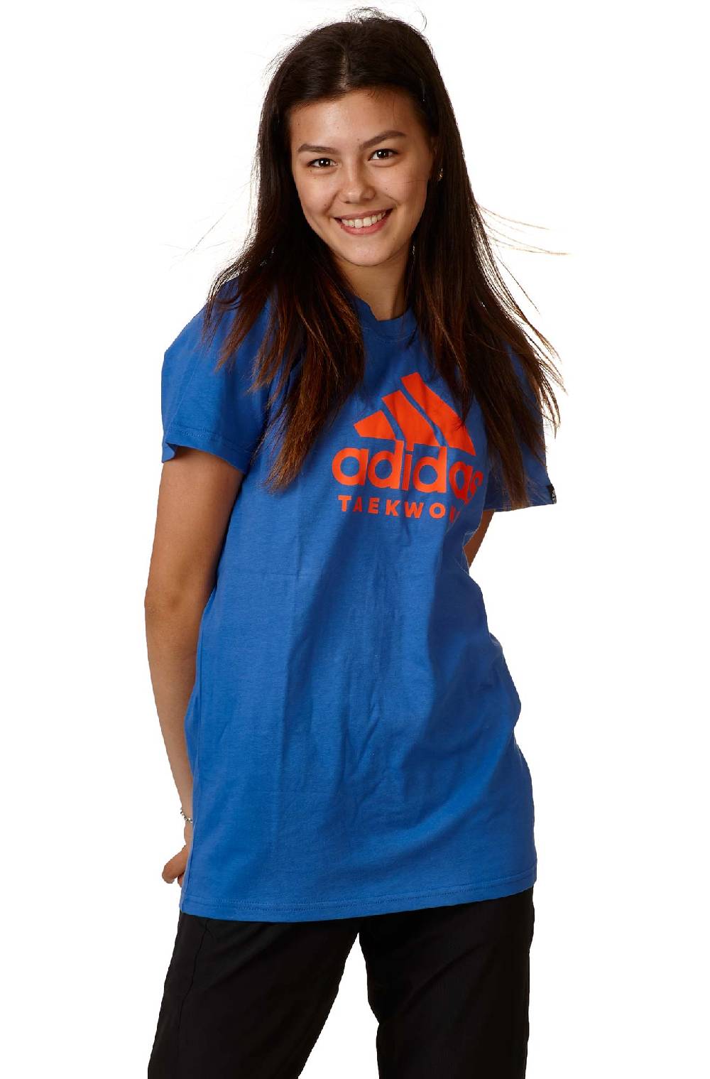 Ju Sports adidas Community line T-Shirt Taekwondo "Performance" blue/orange, ADICTTKD Meist gekauft
