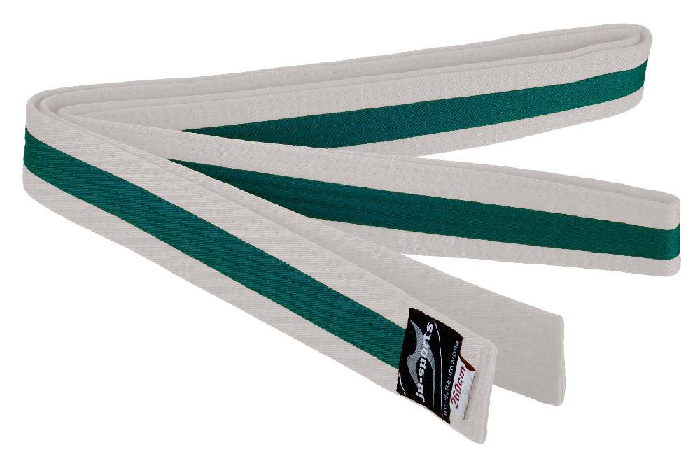 Ju Sports Budogürtel weiß/grün/weiß