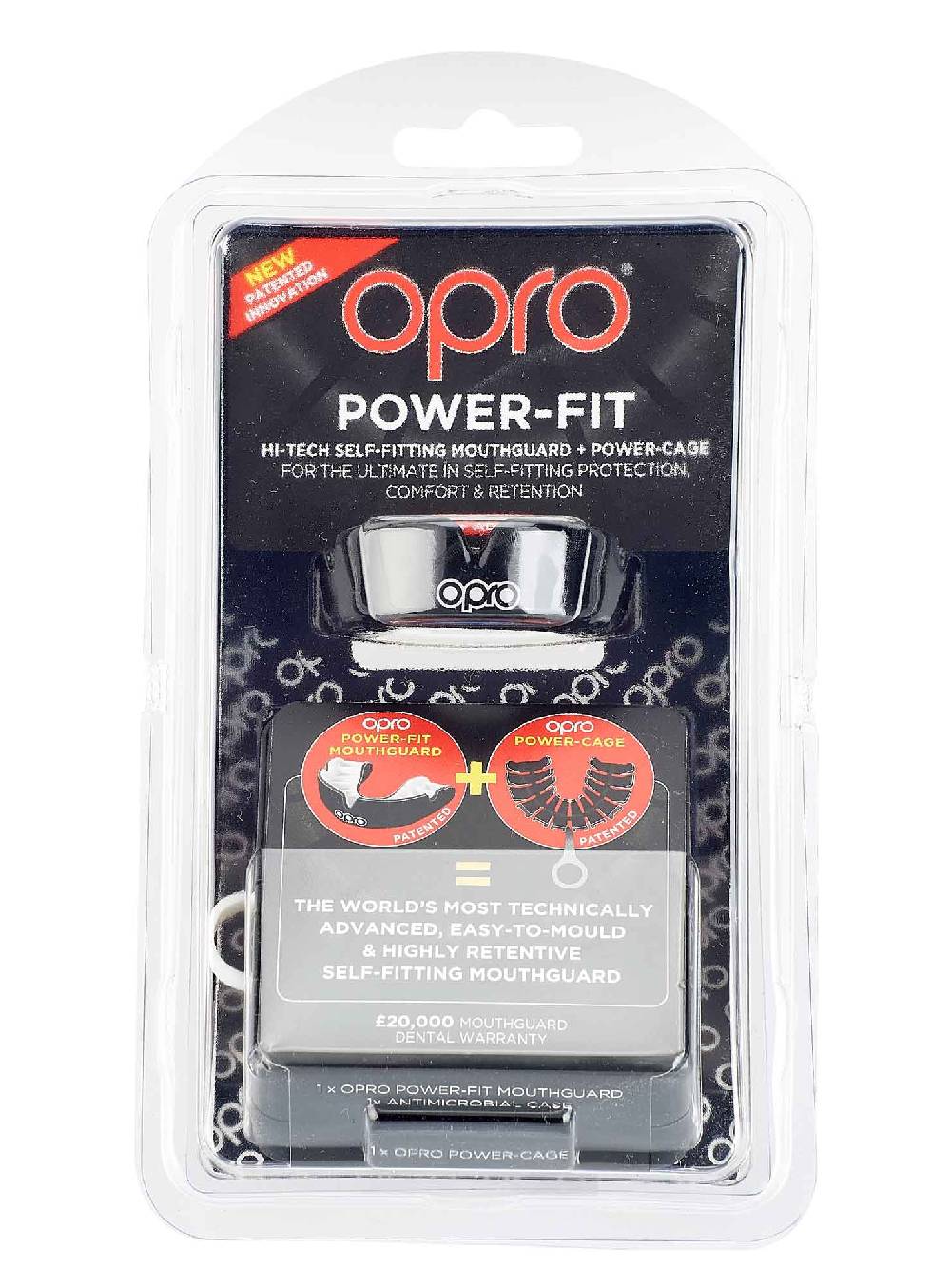 Ju Sports OPRO Zahnschutz PowerFit Black/White Hotsell
