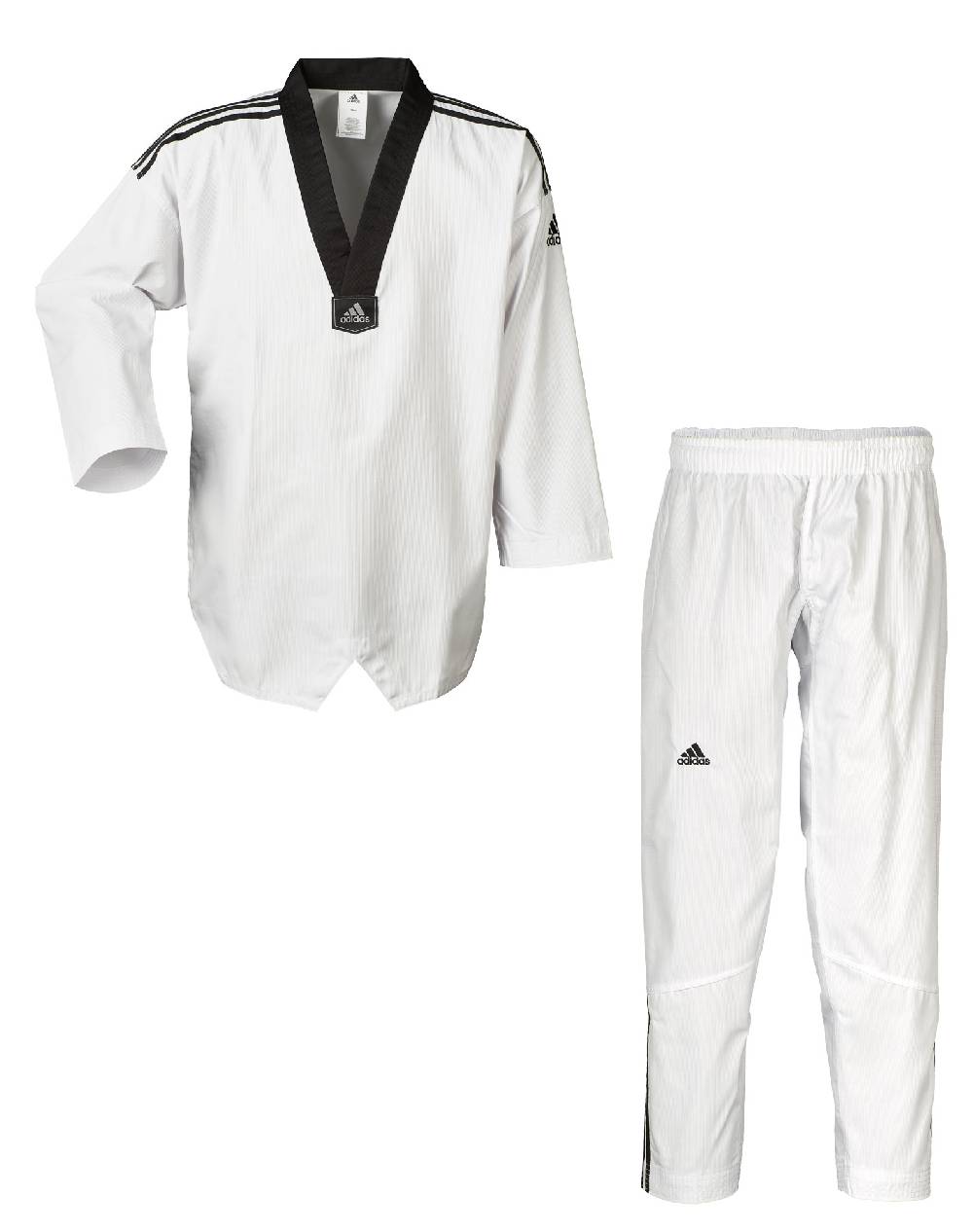 Ju Sports adidas Taekwondoanzug, Adi Club 3 stripes, schwarzes Revers, ADITCB02