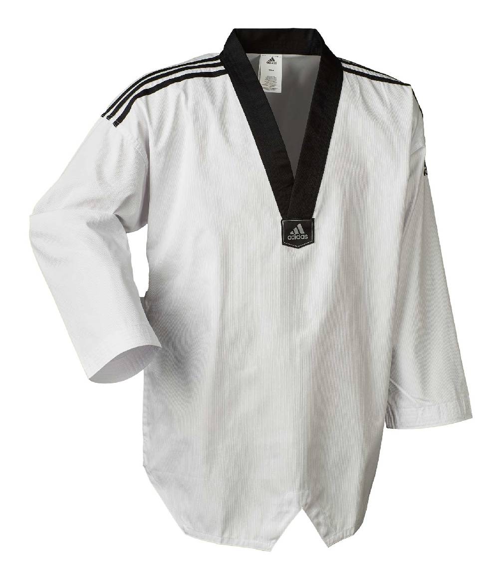 Ju Sports adidas Taekwondoanzug, Adi Club 3 stripes, schwarzes Revers, ADITCB02 Outlet