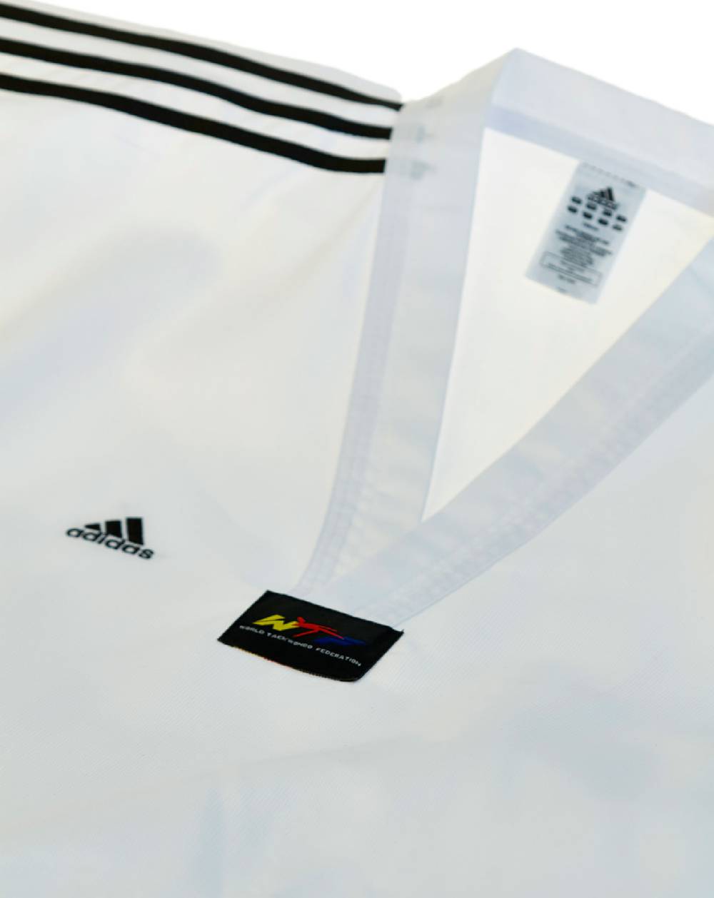 Ju Sports adidas Taekwondoanzug, Adi Club 3 stripes, weißes Revers, ADITCB02 Günstiger Verkauf