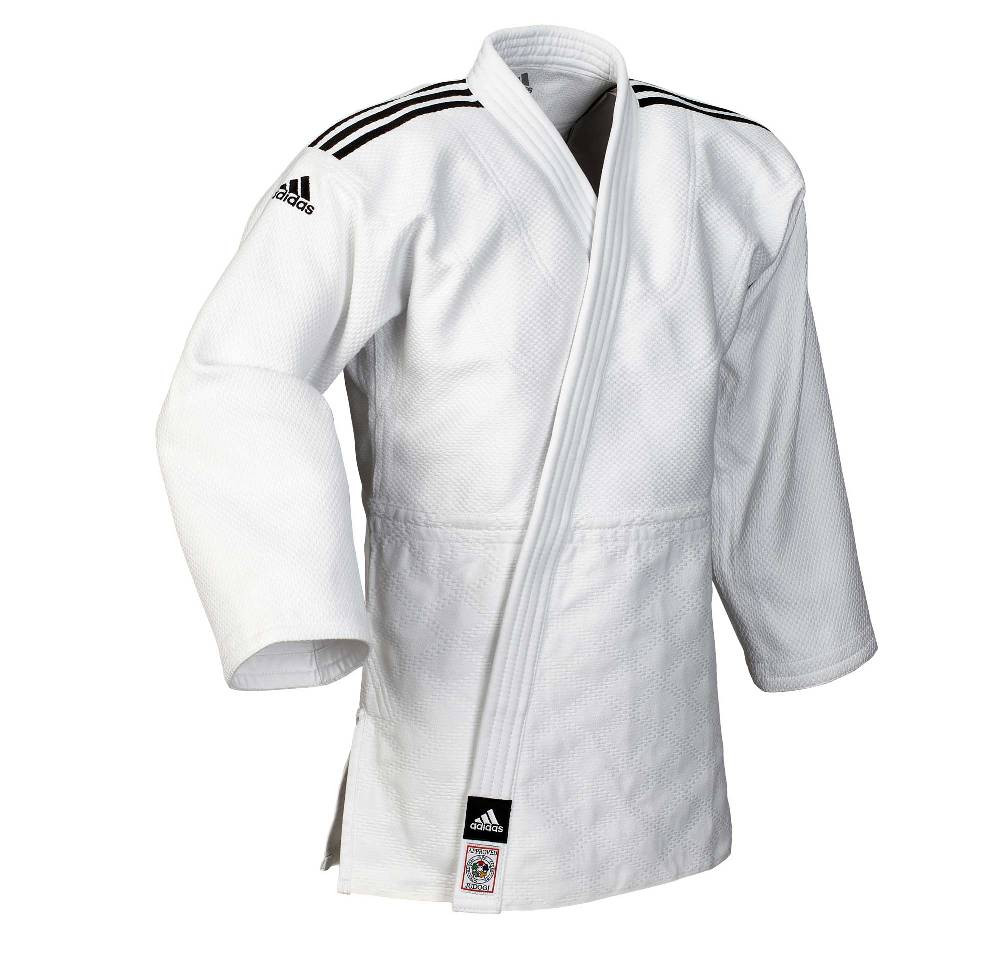 Ju Sports adidas Judoanzug CHAMPION II IJF, weiß/schwarze Streifen, JIJF Günstiger Verkauf