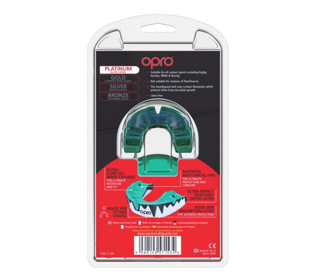 Ju Sports OPRO Zahnschutz Platinum Senior "Fangz" white Online