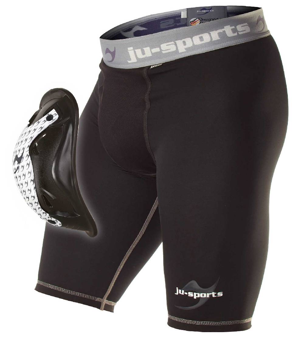 Ju Sports Compression Base Shorts mit Motion Pro Flexcup, Tiefschutz