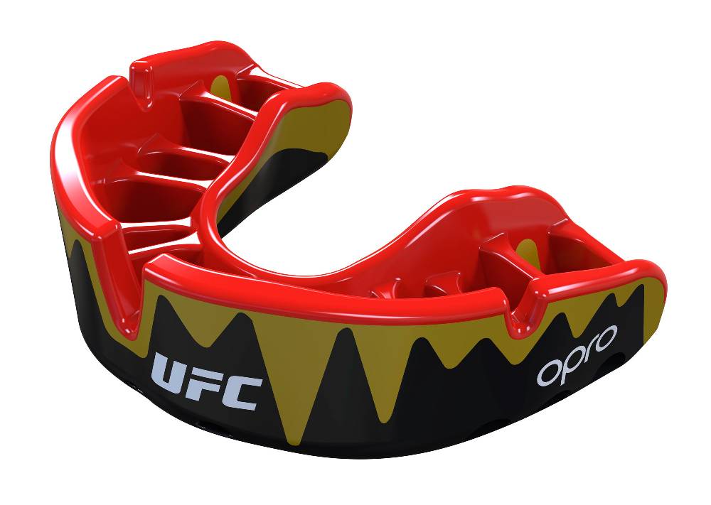 Ju Sports OPRO "UFC" Zahnschutz Platinum Senior Fangz black/gold