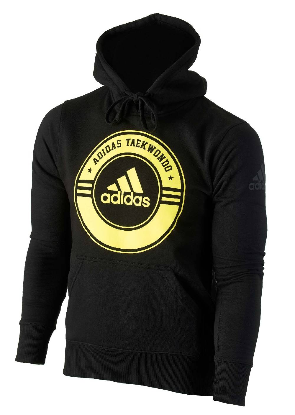 Ju Sports adidas Community line Hoody Taekwondo "Circle" black/yellow, adiCSH05T