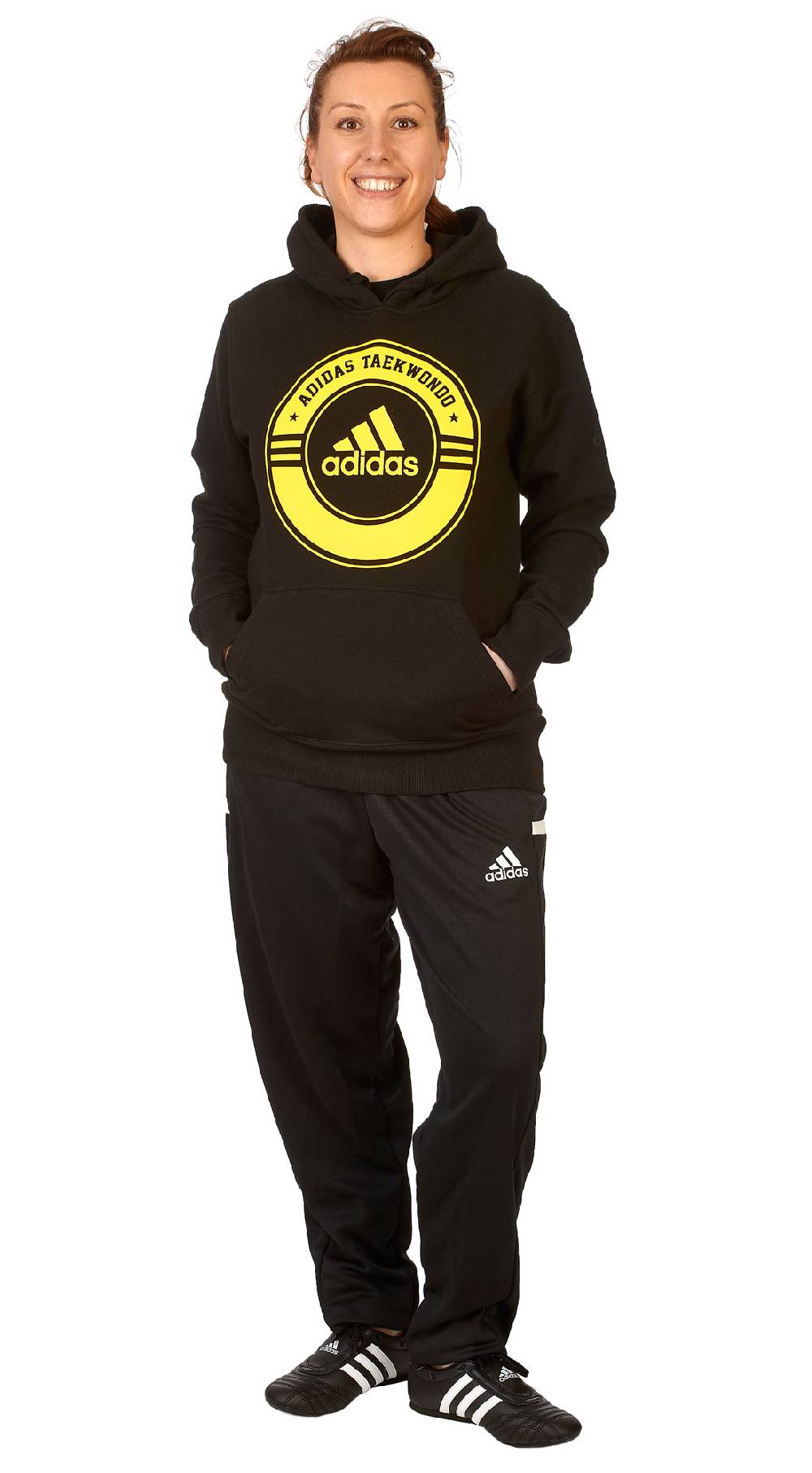 Ju Sports adidas Community line Hoody Taekwondo "Circle" black/yellow, adiCSH05T Saisonale Angebote
