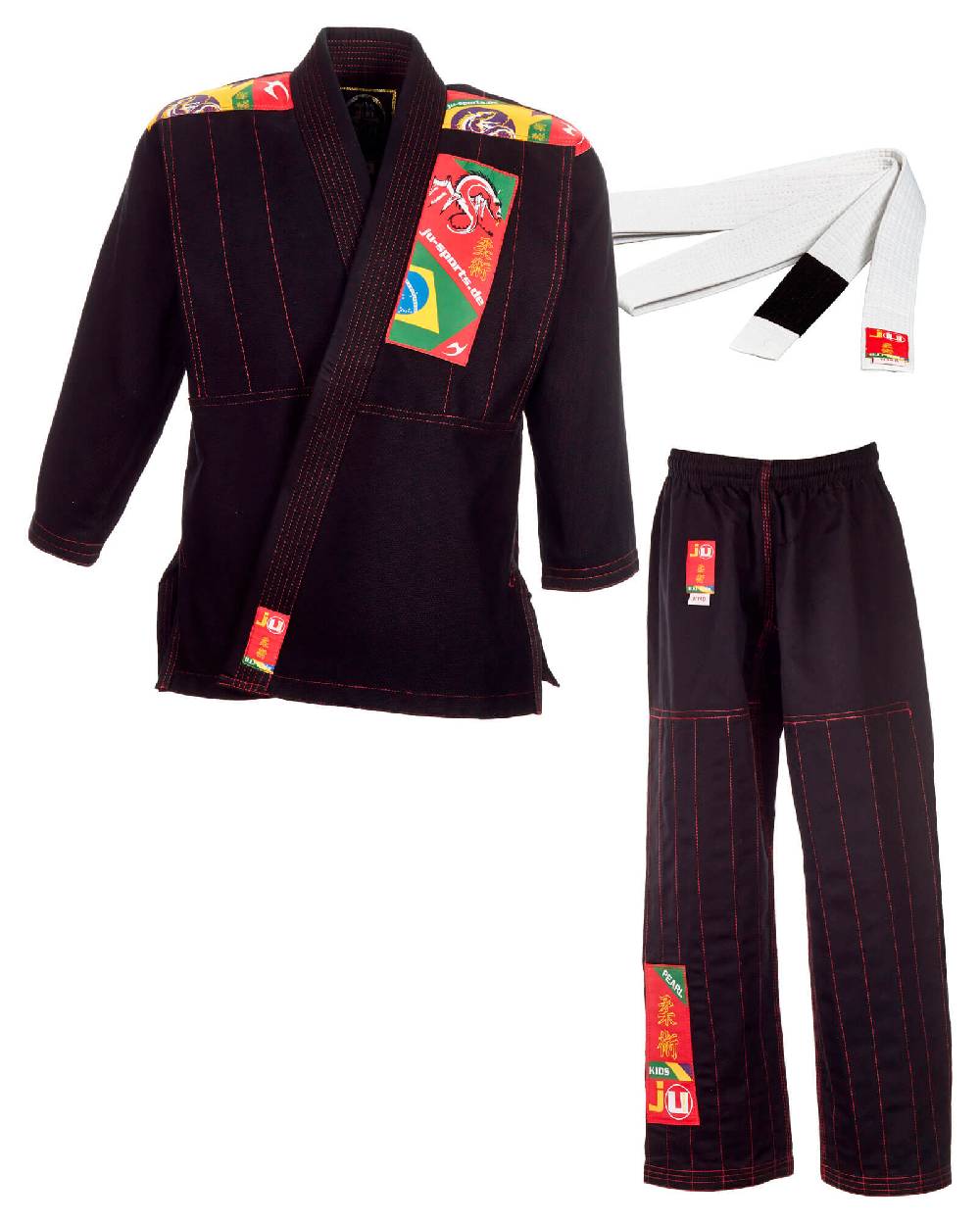 Ju Sports BJJ-Anzug Kids schwarz