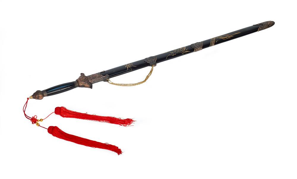 Ju Sports Tai Chi Schwert 100 cm Holzscheide schwarz