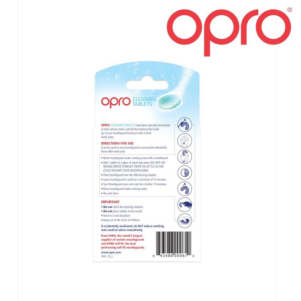 Ju Sports OPRO Reinigungstabletten für Zahnschützer, 20 Stück "Fresh Mint" Auslauf