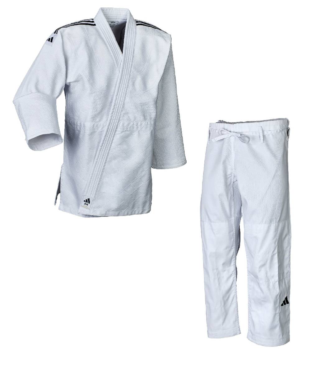 Ju Sports adidas Judo-Anzug Contest weiß/schwarze Streifen, J650