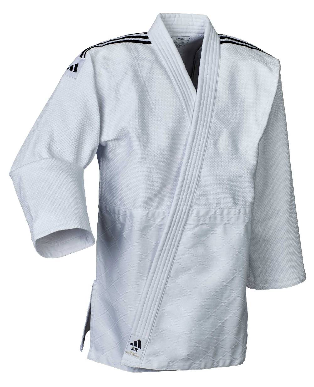 Ju Sports adidas Judo-Anzug Contest weiß/schwarze Streifen, J650 Günstiger Verkauf