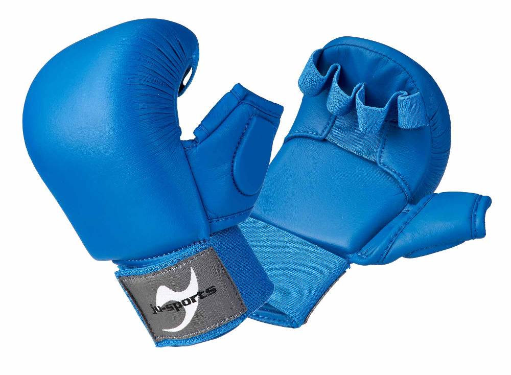 Ju Sports Karate Handschutz blau mit Daumen