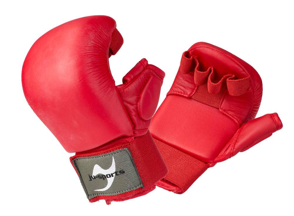 Ju Sports Karate Handschutz rot mit Daumen