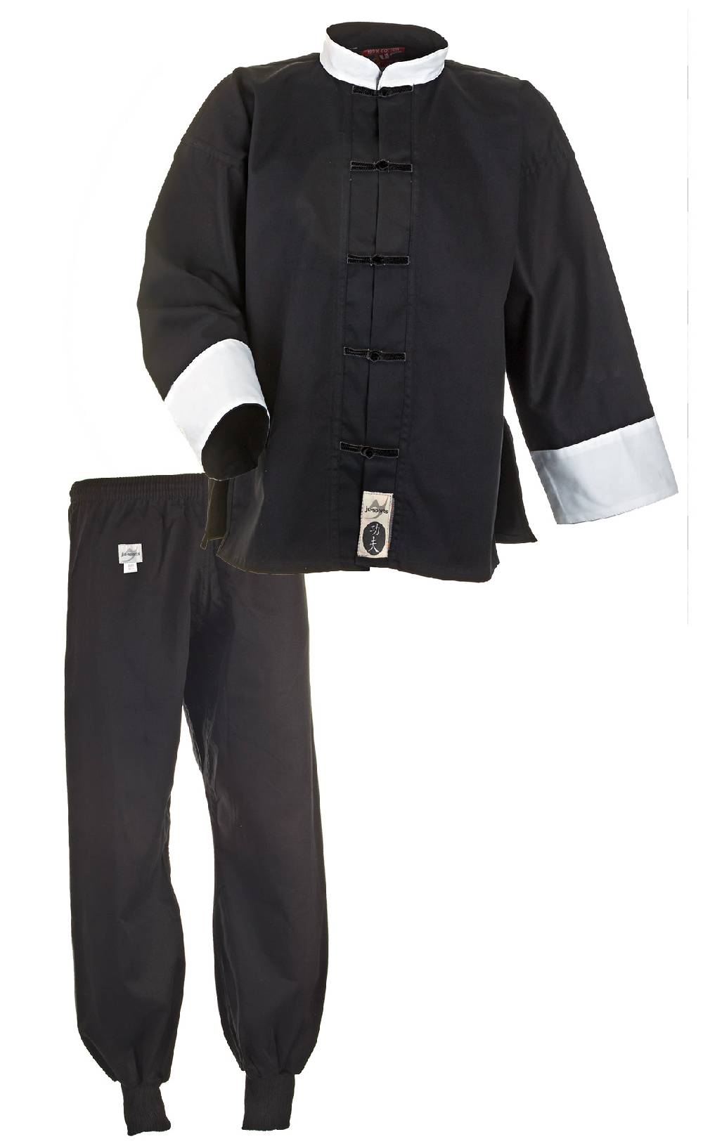 Ju Sports Kung Fu Anzug schwarz/weiß, Cotton