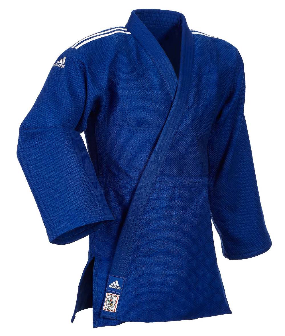 Ju Sports adidas Judoanzug CHAMPION II IJF slim cut, blau/weiße Streifen, JIJFBS Sonderangebote