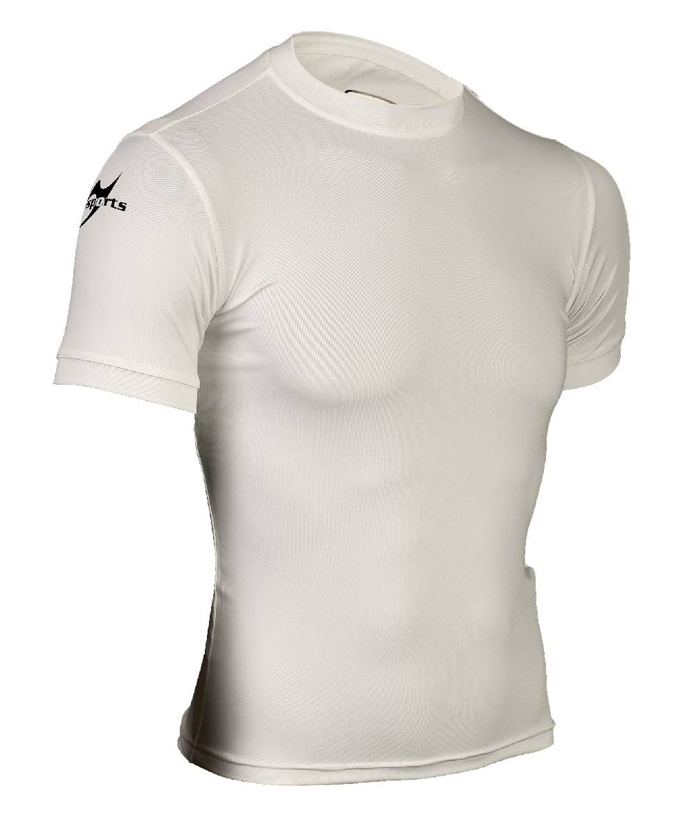 Ju Sports Compression Shirt kurzarm weiß