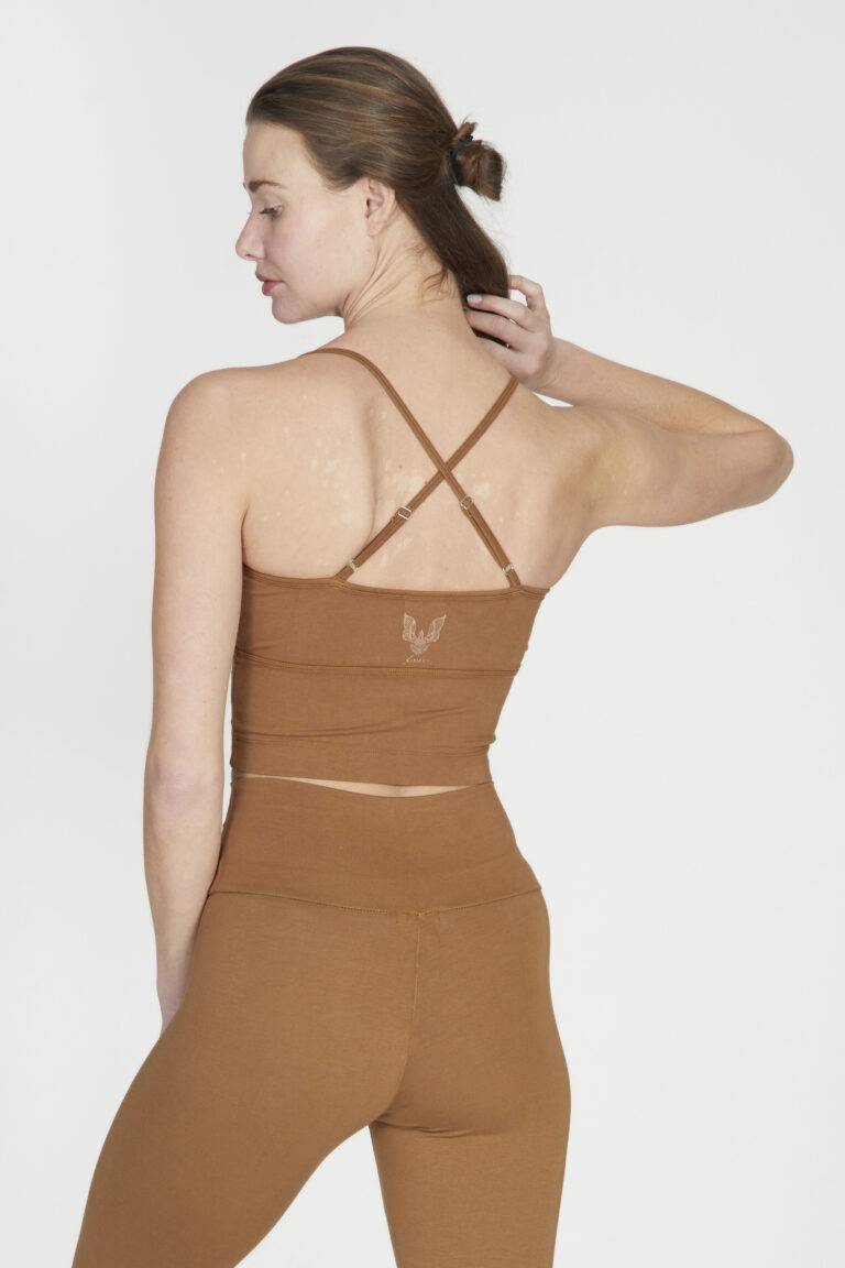 Kismet Yogastyle Love Crop Top marron