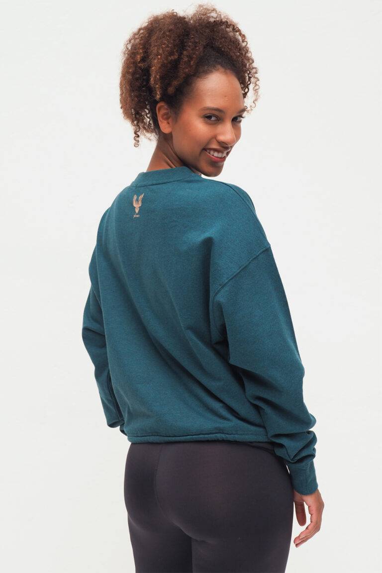 Kismet Yogastyle Garuda Sweatshirt emerald marl Riesige Rabatte