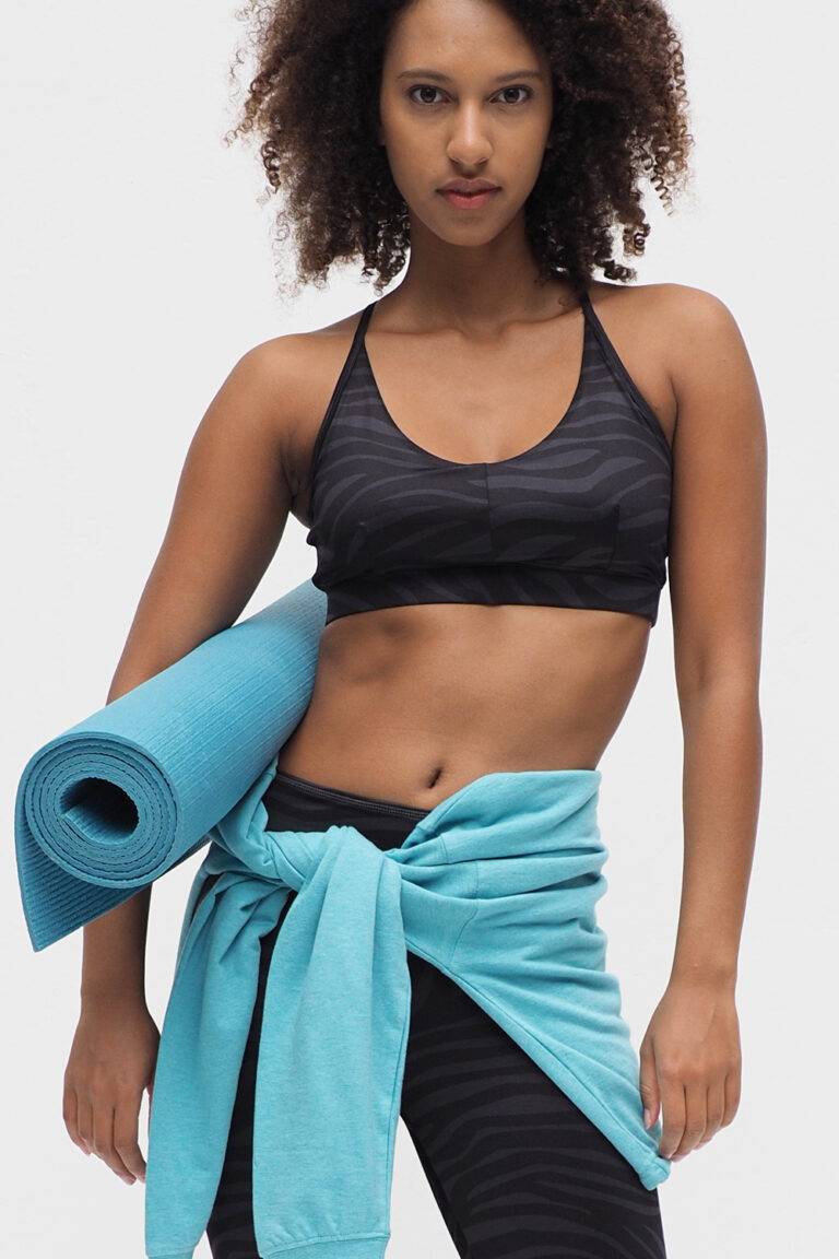 Kismet Yogastyle Yoga Bra Top Amba – Zebra Anthracite Exklusive Angebote