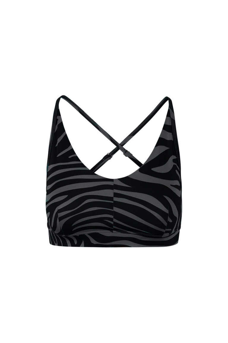 Kismet Yogastyle Yoga Bra Top Amba – Zebra Anthracite Exklusive Angebote