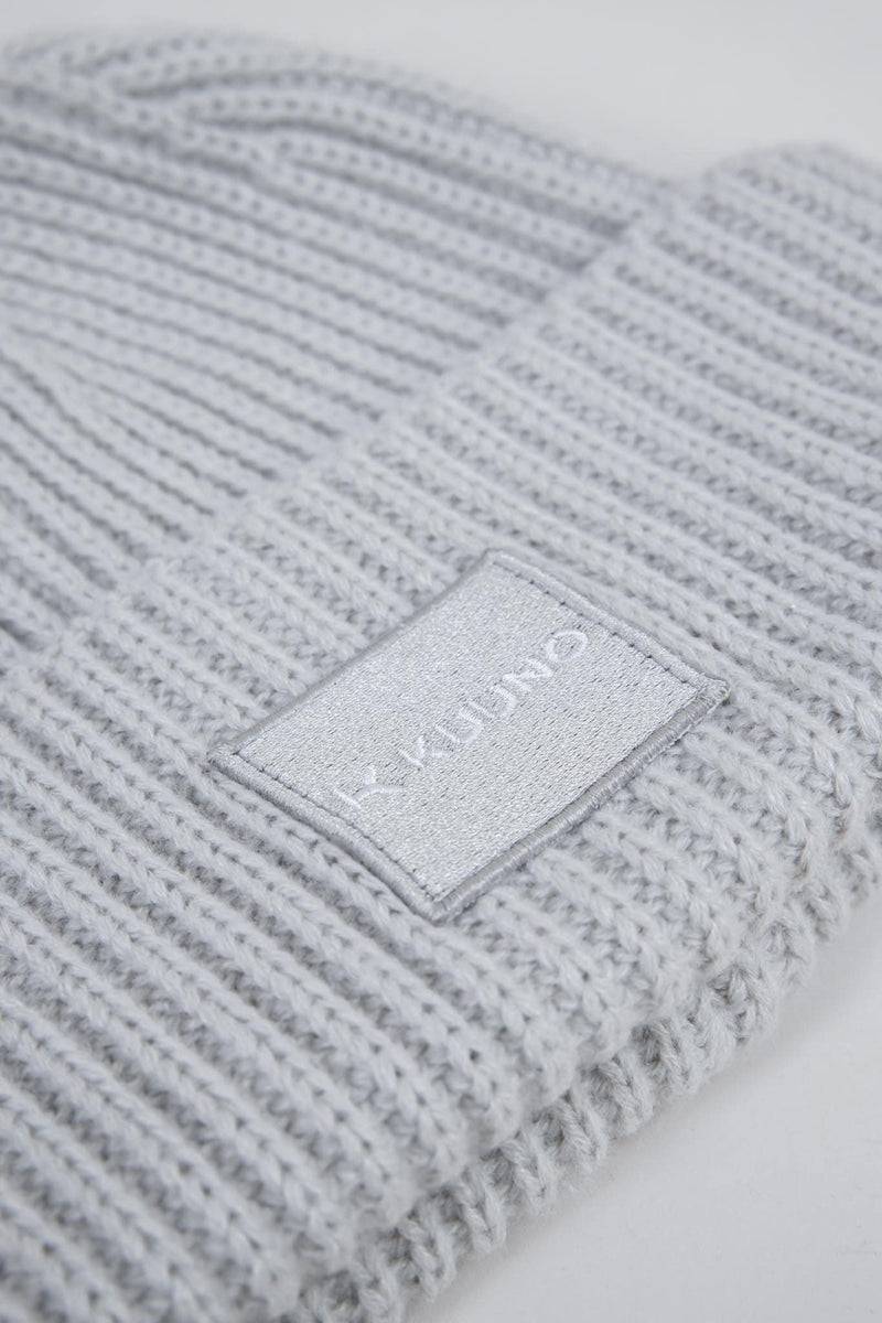 Kuuno Ribbed Cotton Beanie Soft Grey Angebote