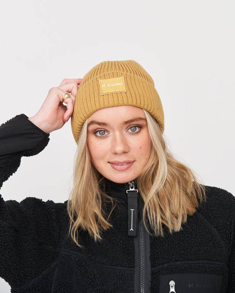 Kuuno Ribbed Cotton Beanie Spicy Pumpkin Fabrikverkauf