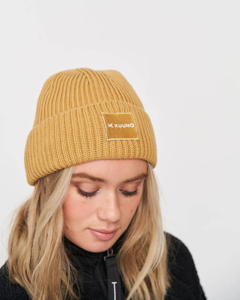 Kuuno Ribbed Cotton Beanie Spicy Pumpkin Fabrikverkauf