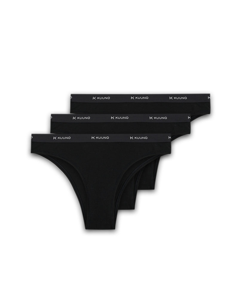 Kuuno 3er-Set Everyday Brazilian Brief Night Black