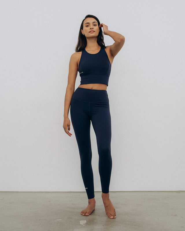 Kuuno Essential High Waist Tights Navy Blue