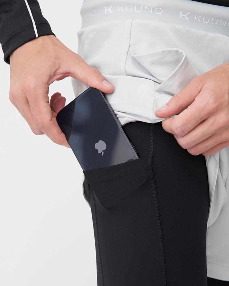 Kuuno Dynamic Long Leg Shorts Simple Grey Schlussverkauf