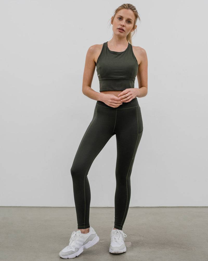 Kuuno Dynamic High Waist Tights Forest Green Hotsell