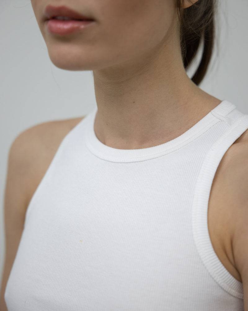 Kuuno Everyday Cotton Tank Top Classic White Fabrikverkauf