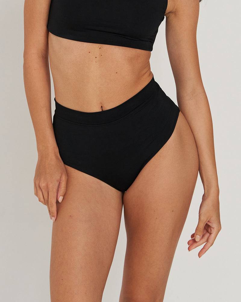 Kuuno Bikini Bottom High Waist Night Black