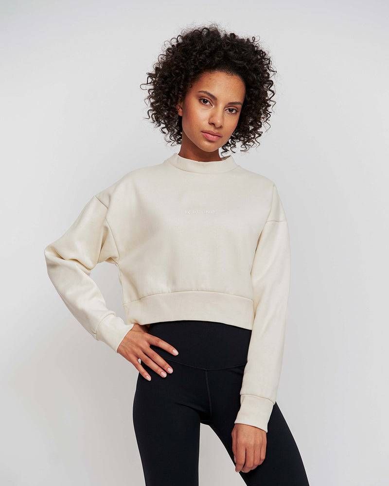 Kuuno Essential Cropped Sweater Light Beige