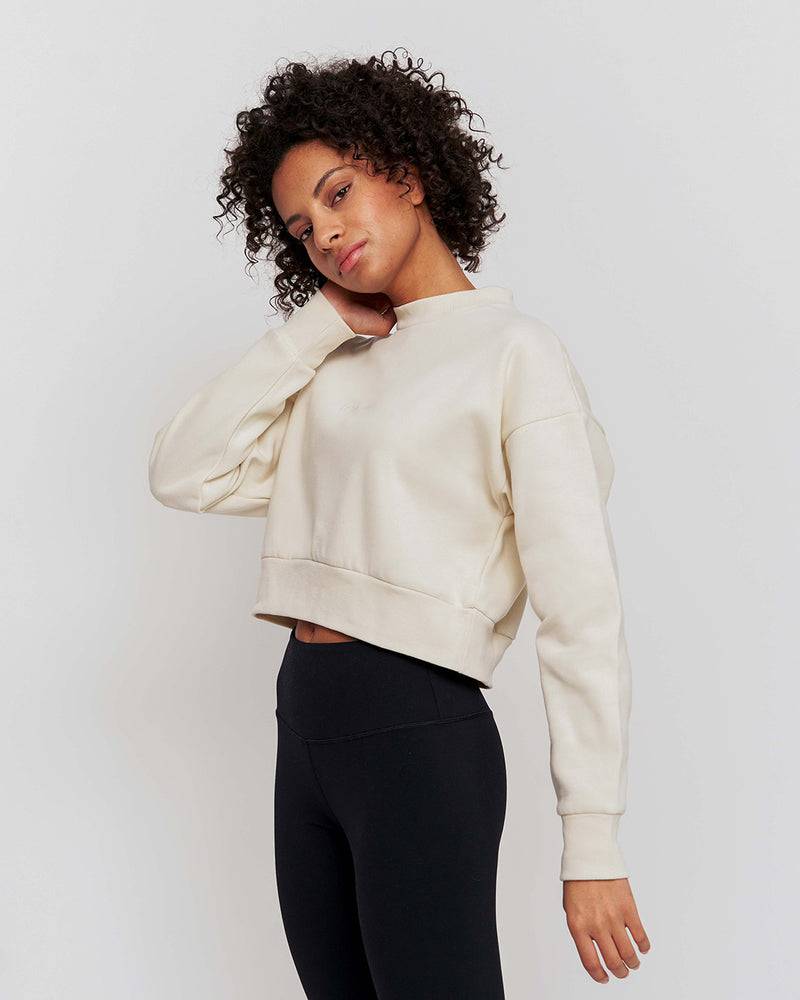Kuuno Essential Cropped Sweater Light Beige Auslauf