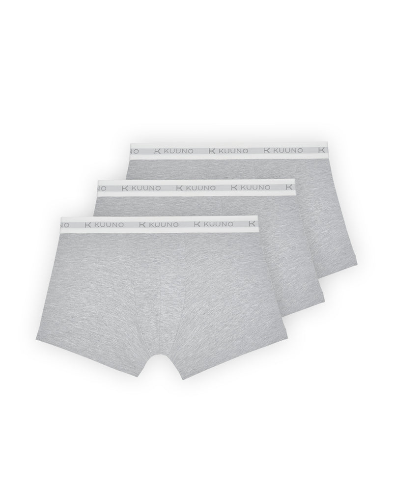 Kuuno 3er-Set Everyday Boxers Short Light Grey