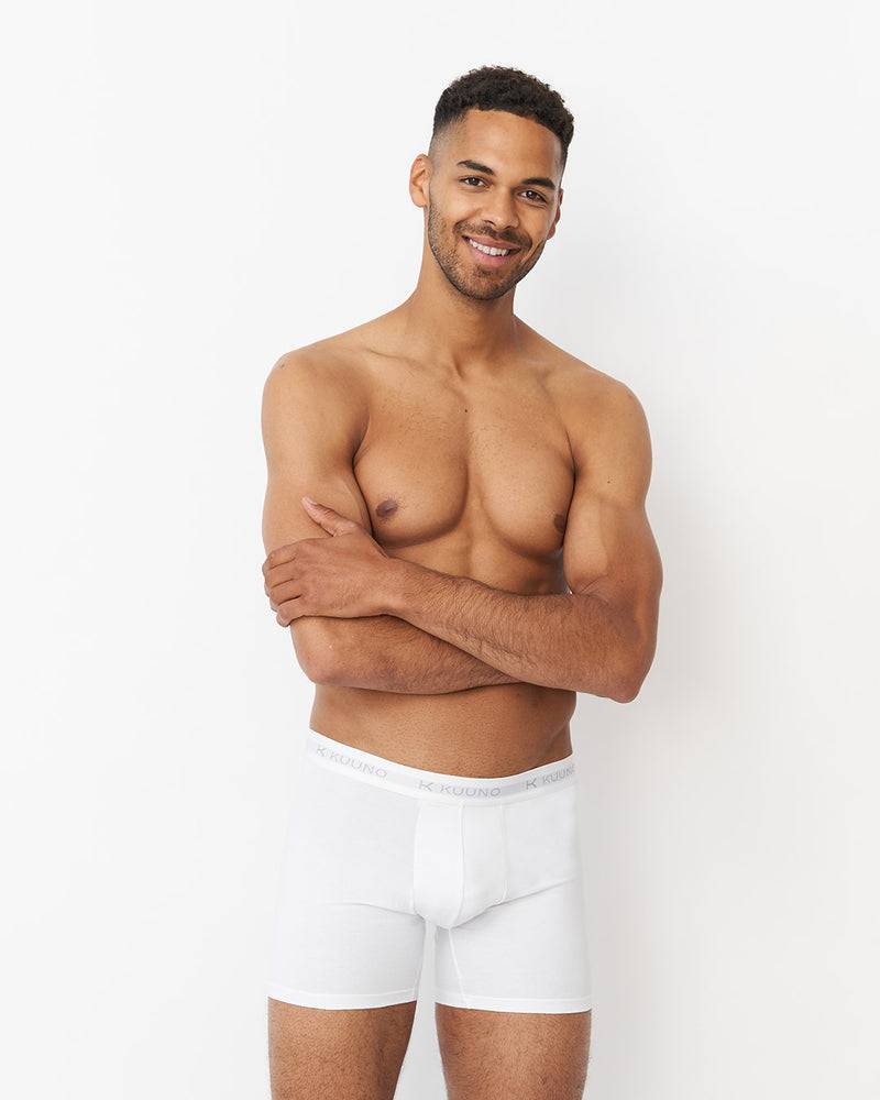 Kuuno 3er-Set Everyday Boxers Long Classic White Günstiger Verkauf