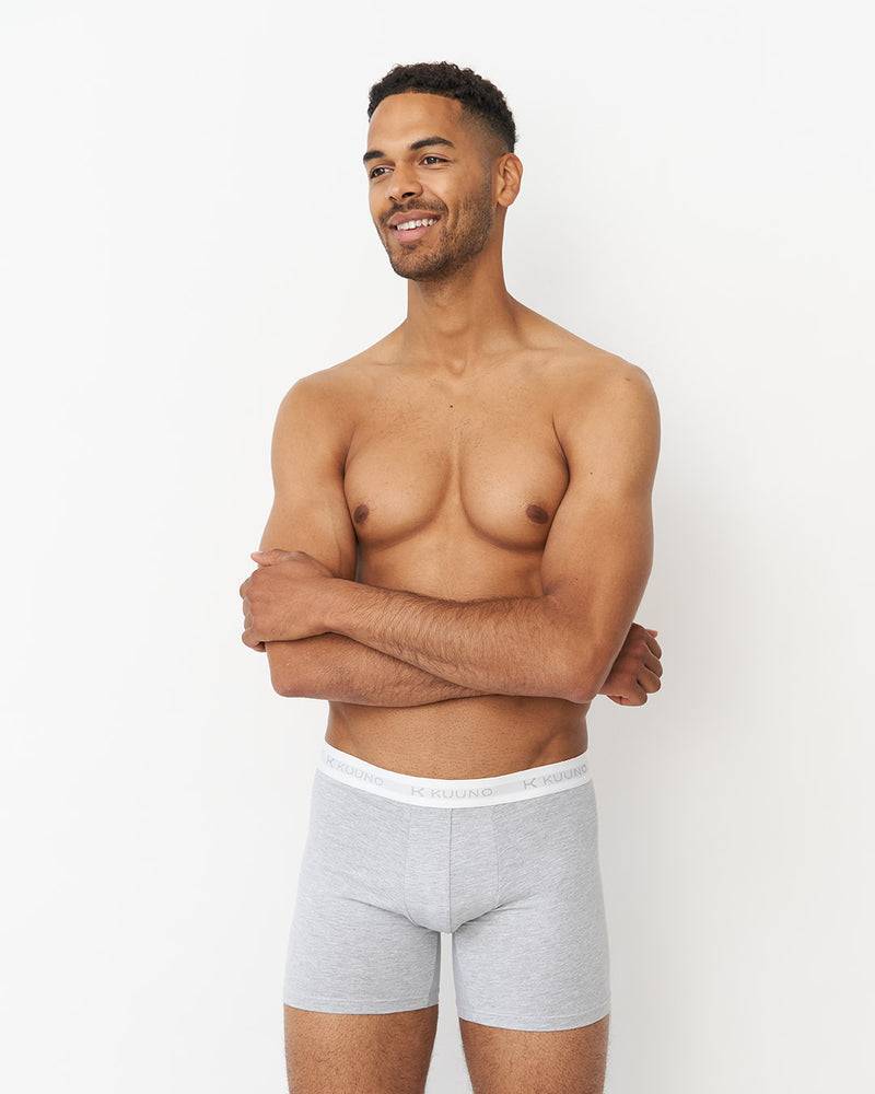 Kuuno 3er-Set Everyday Boxers Long Light Grey Verkauf