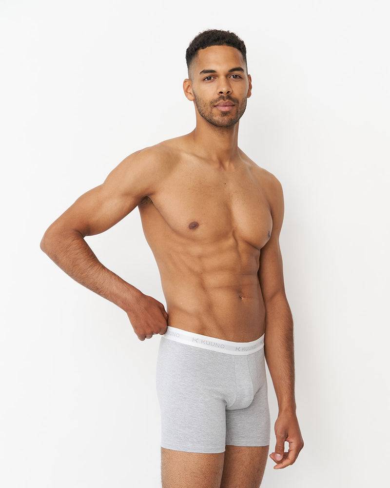 Kuuno 3er-Set Everyday Boxers Long Light Grey Verkauf