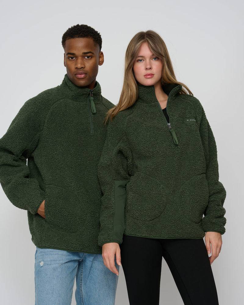 Kuuno Everyday Half Zip Fleece Forest Green