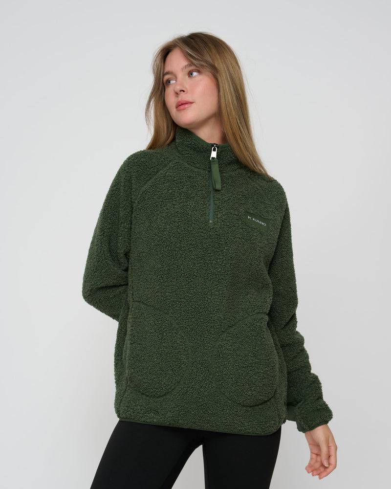 Kuuno Everyday Half Zip Fleece Forest Green Fabrikverkauf
